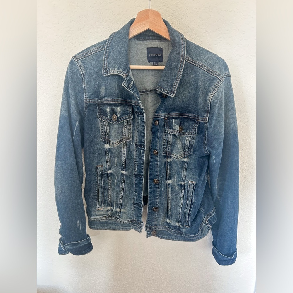 Just USA Distressed Denim Jacket